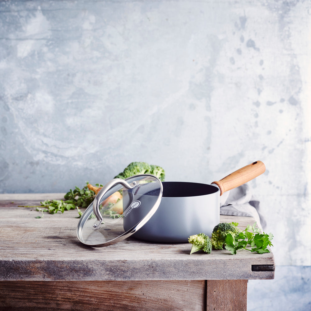 Mayflower Pro Steelpan 18cm met deksel grijs