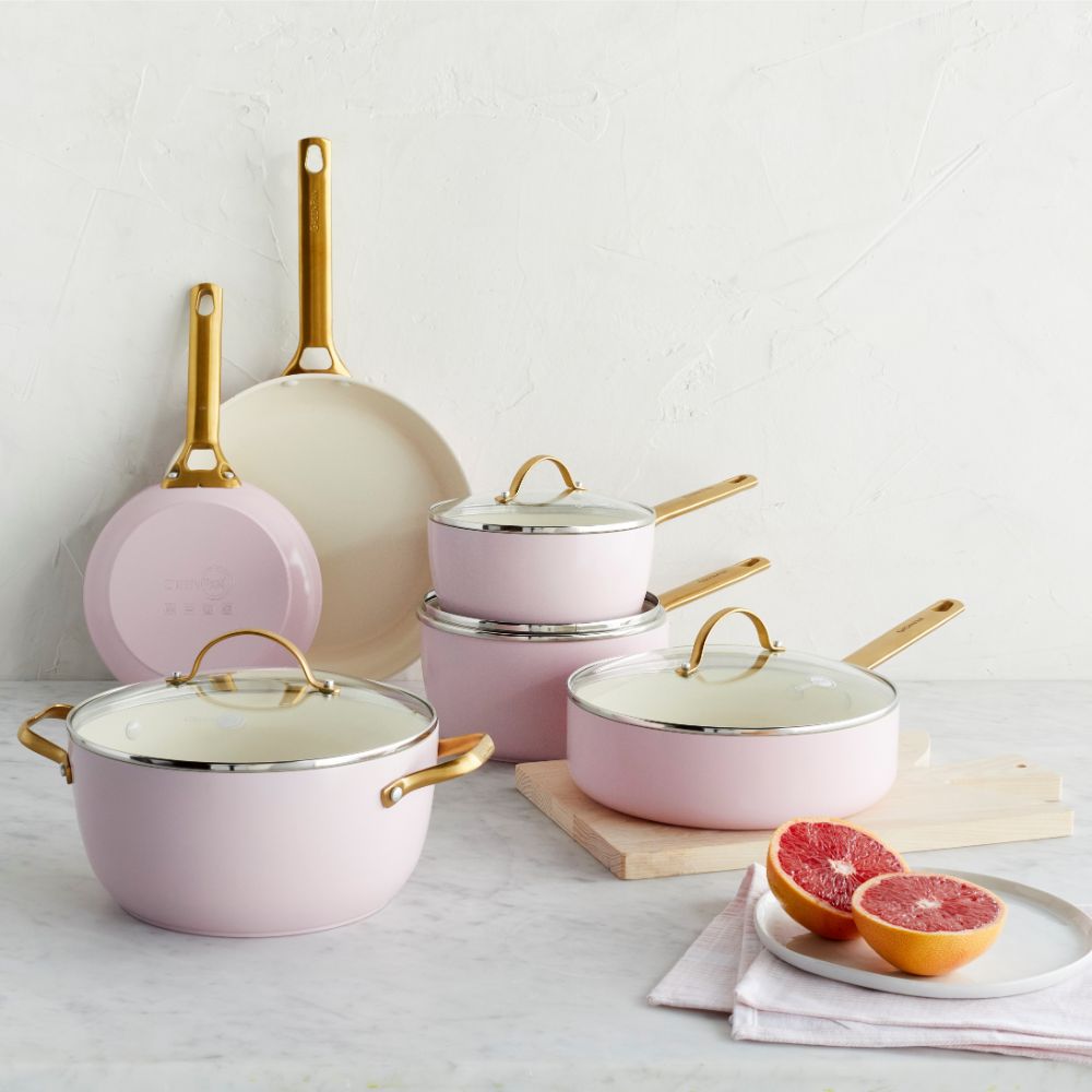 Padova Blush Pink 10-delige pannenset roze