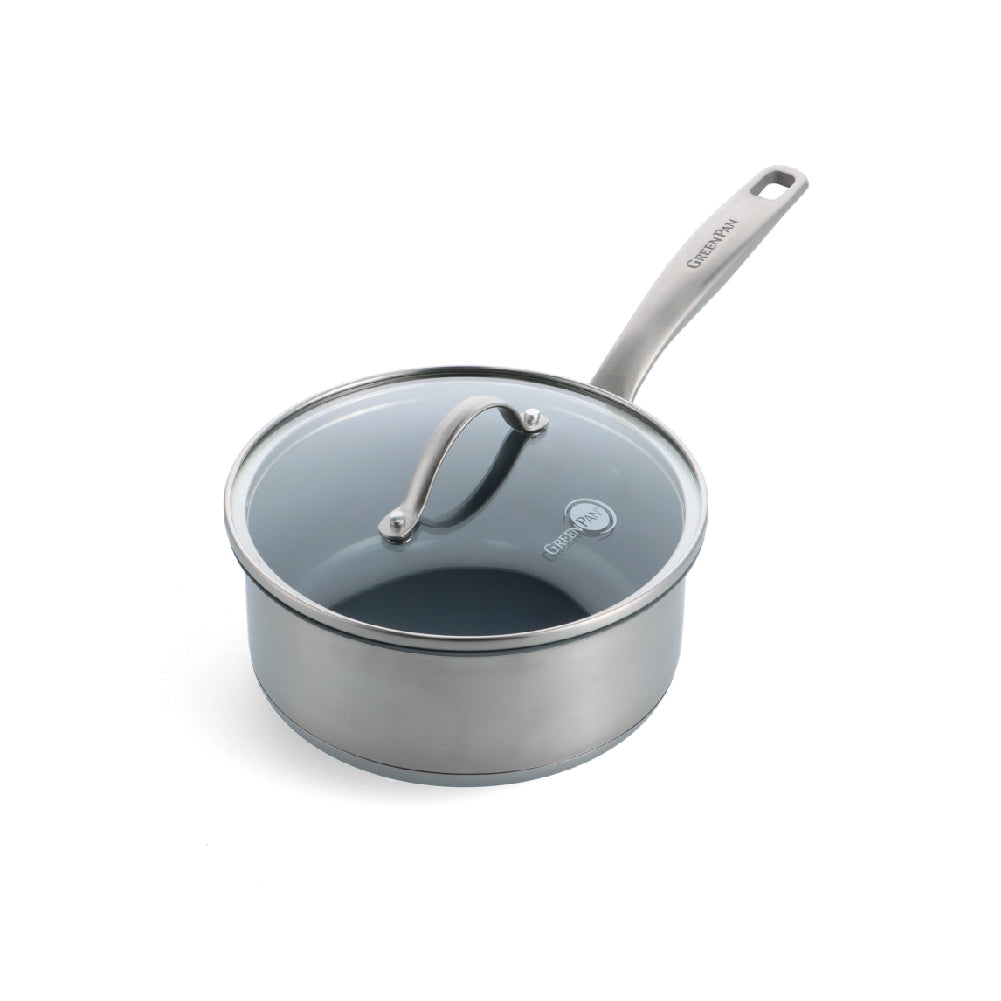 Treviso 6-delige set zilver steelpan met deksel