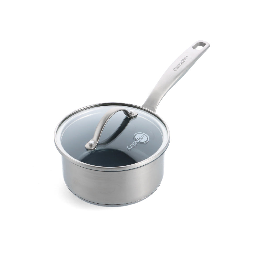 Treviso 6-delige set zilver steelpan met deksel