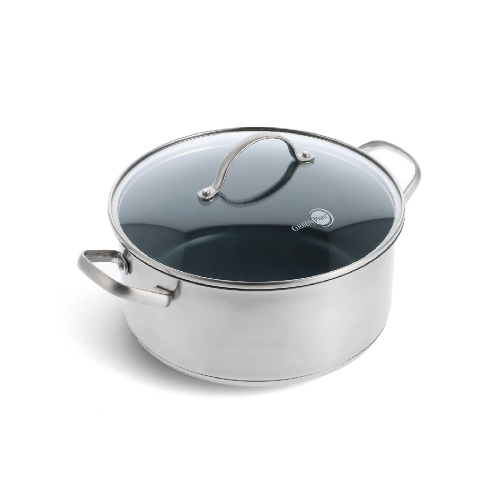 Treviso 6-delige set zilver kookpot met deksel