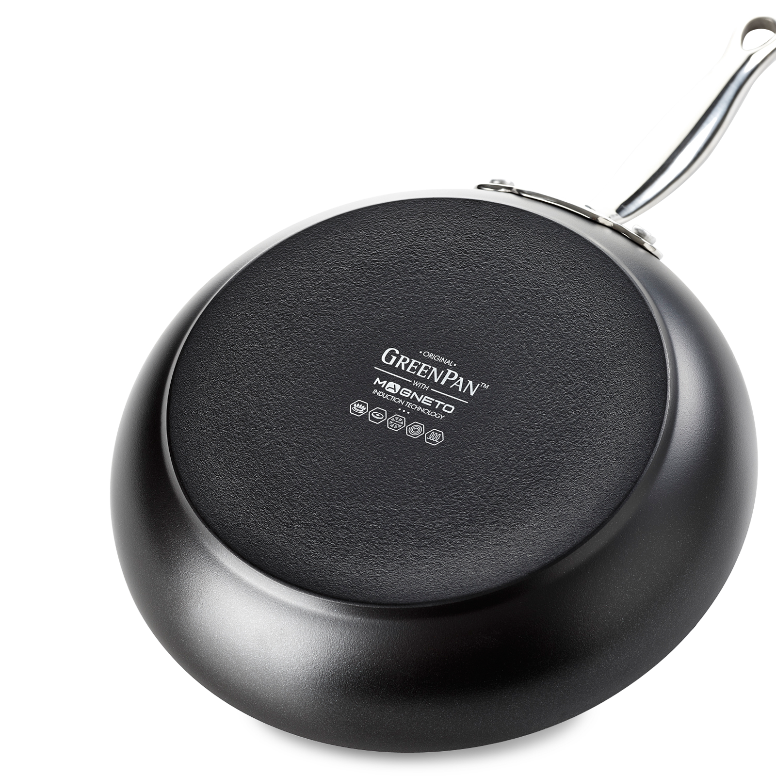 Barcelona Wokpan 28cm zwart onderkant