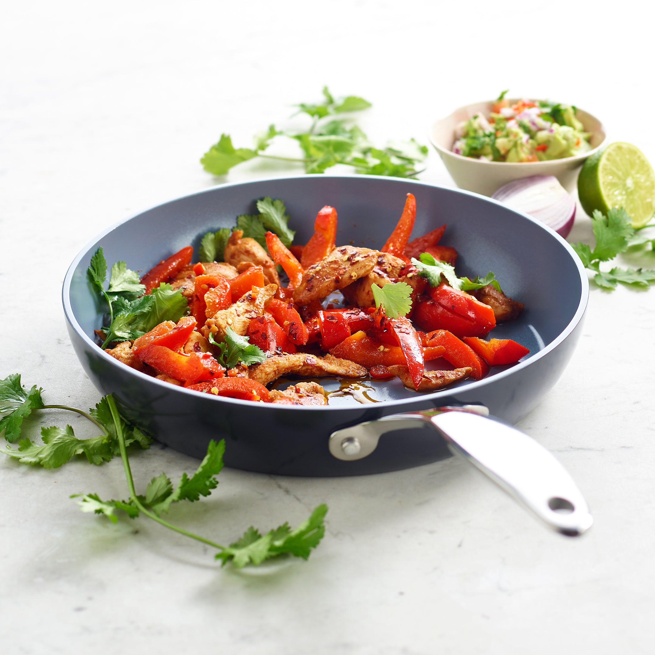 Venice Pro Braadpan grijs met groenten