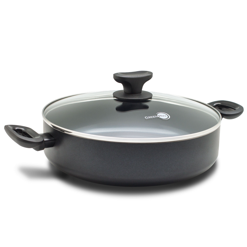 Torino Stoofpan met deksel 25cm zwart