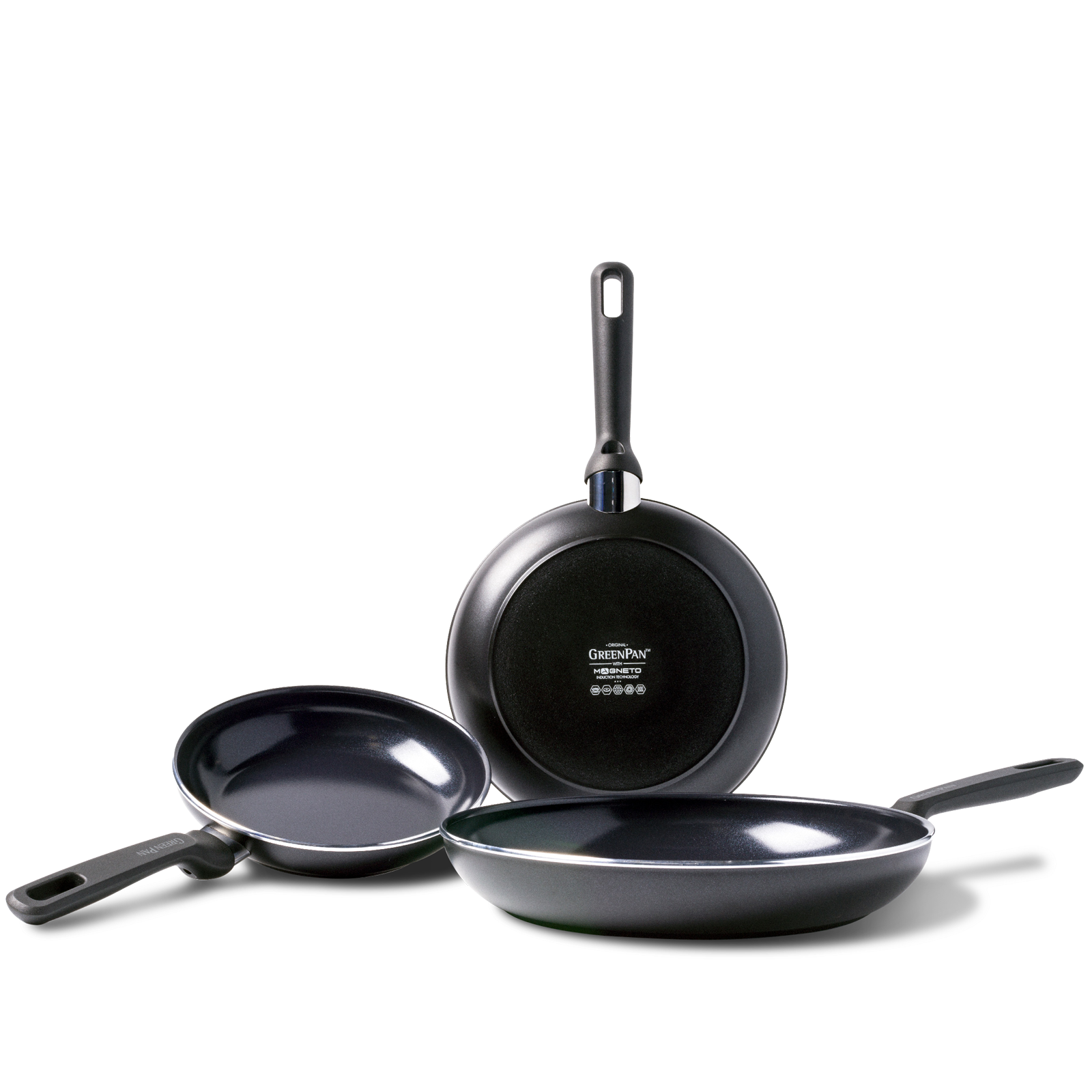 Memphis 3-delige Braadpannenset 20+24+28cm zwart