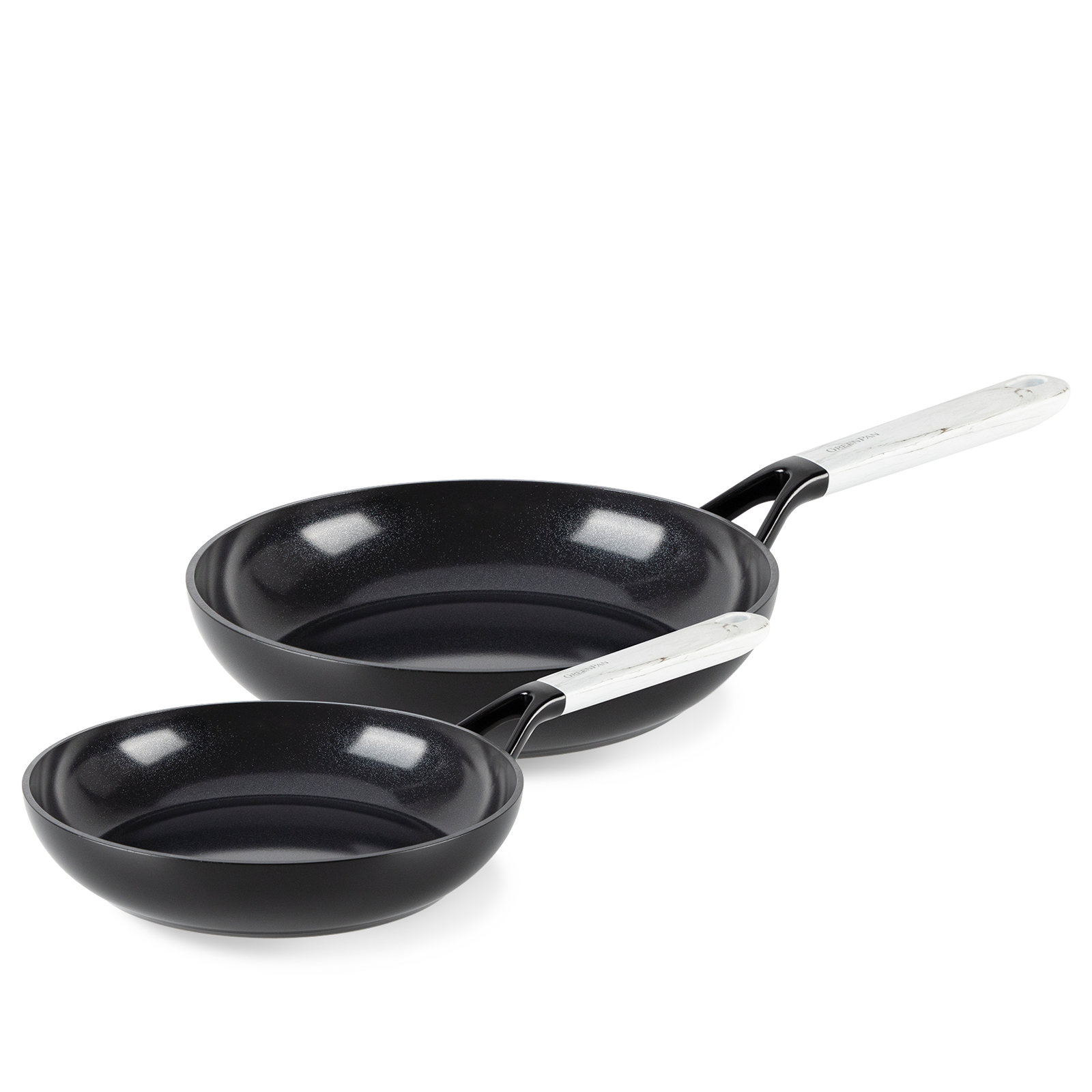 Smart Collection Marble 2-delige Braadpannenset 20+28cm zwart