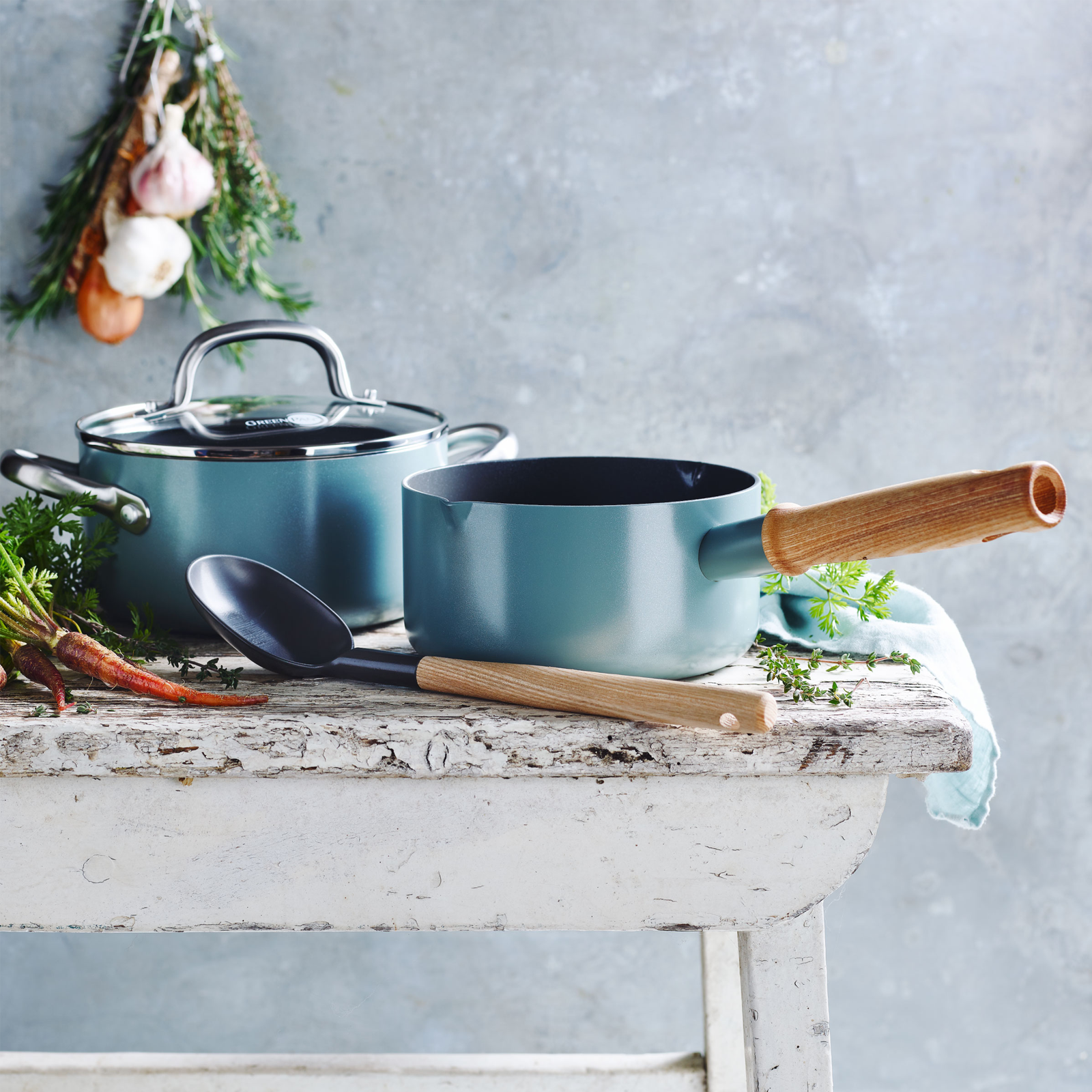 Mayflower 4-delige Pannenset Scandinavisch blauw