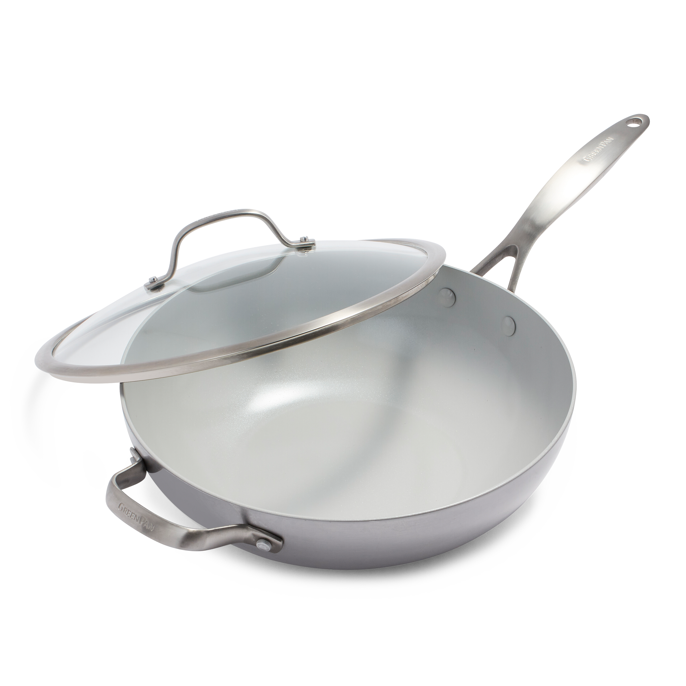 Venice Pro Evershine Wok 30cm met deksel zilver