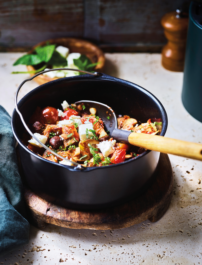 Caponata met munt en peterselie