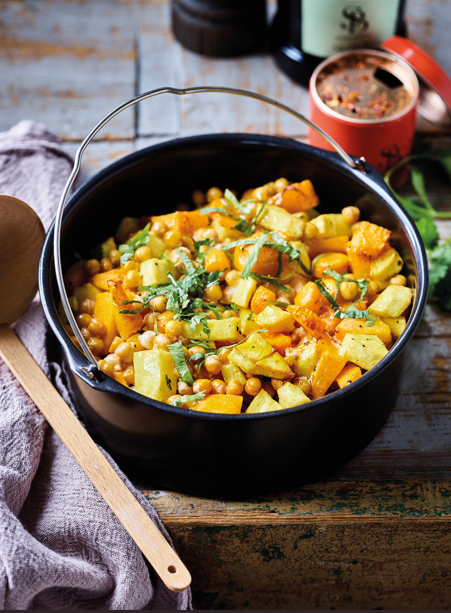 Kruidige pompoencurry met wortel en pastinaak