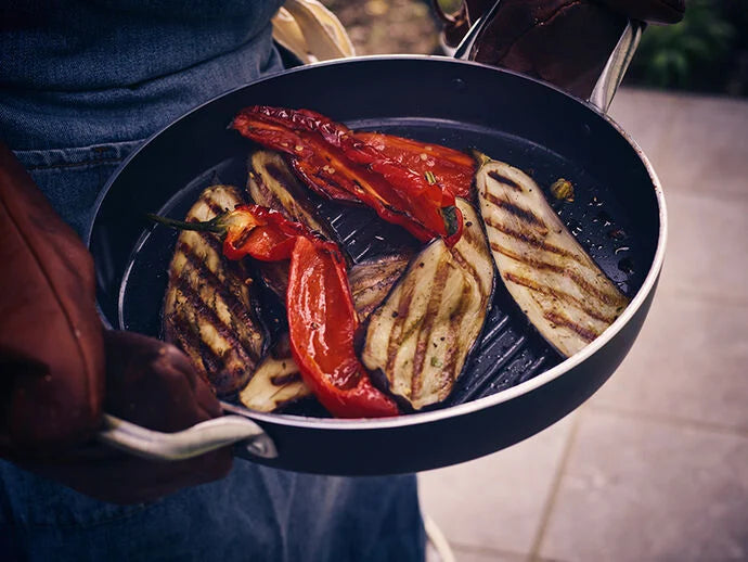 Gegrilde courgette, paprika en aubergine
