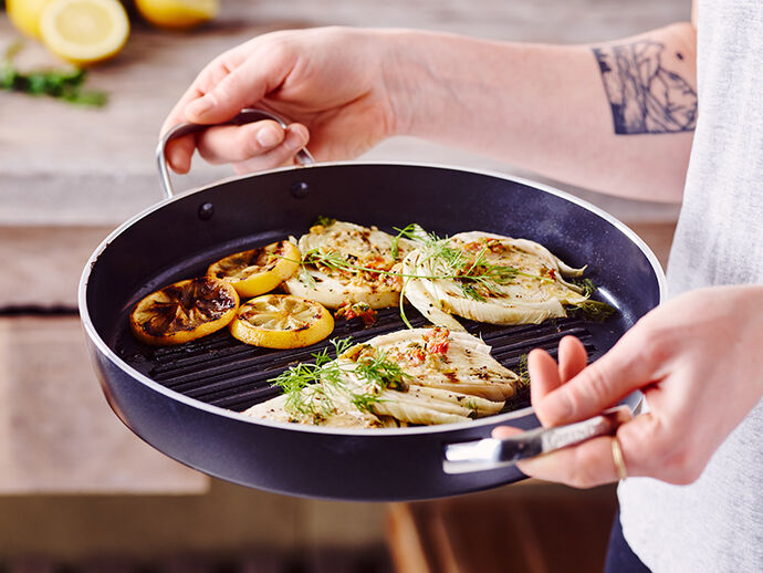 Gegrilde venkel met mosterd