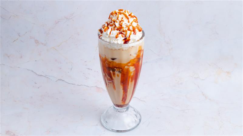 GEZOUTEN KARAMELMILKSHAKE