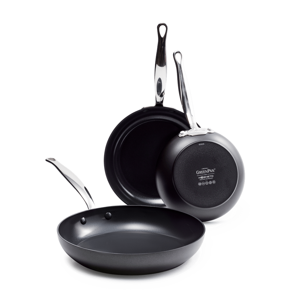 Set de 3 poêles à frire Barcelona + casserole avec manche
