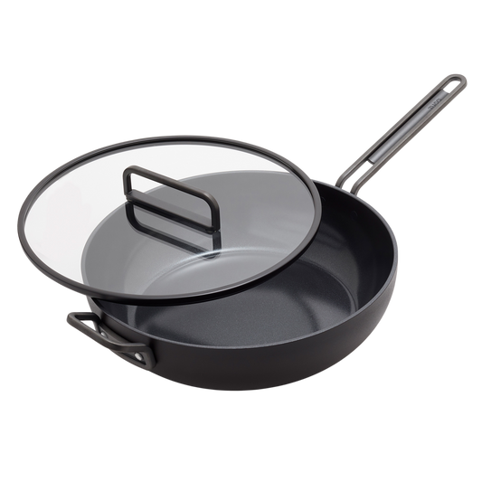 GreenPan™ Stanley Tucci™ Ceramic Nonstick 6.5QT/33cm Stanley Pan with Lid, Milano  Black