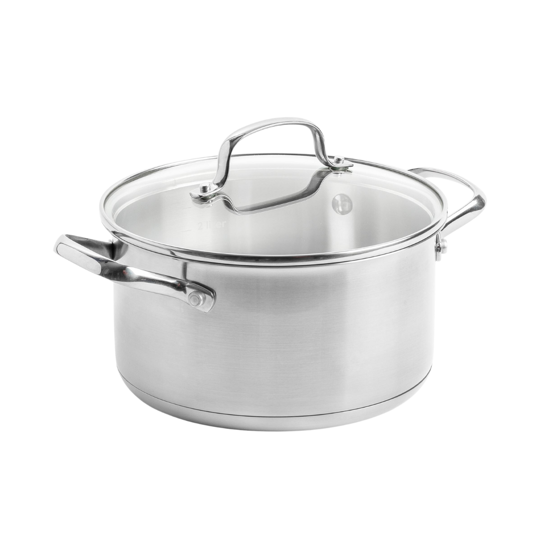 Dagelijkse kost kookpot 24cm/6L met deksel zilver