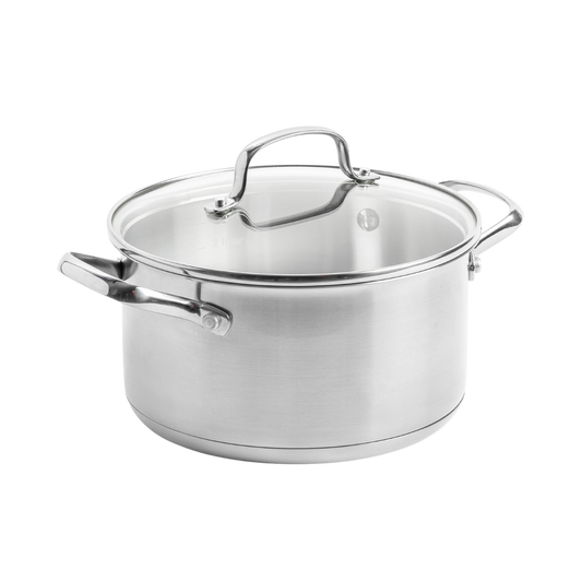 Dagelijkse kost kookpot 24cm/6L met deksel zilver