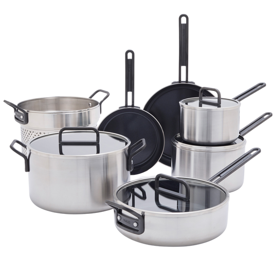 GreenPan™ Stanley Tucci™ Stainless Steel Ceramic Nonstick 11-Piece Cookware Set