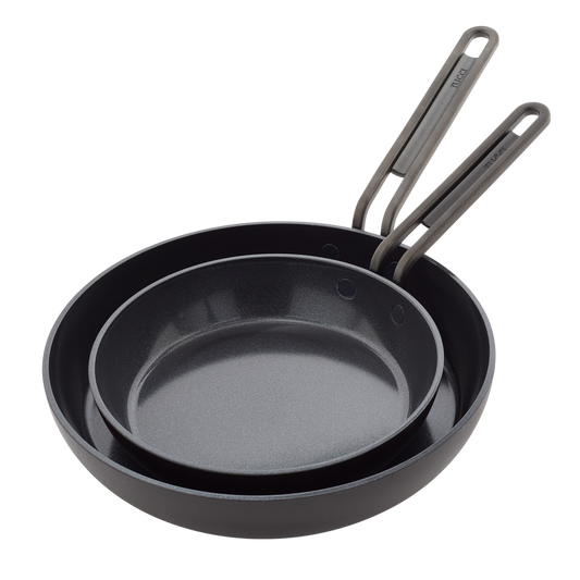 GreenPan™ Stanley Tucci™ Ceramic Nonstick Frypans, Set of 2, Milano Black