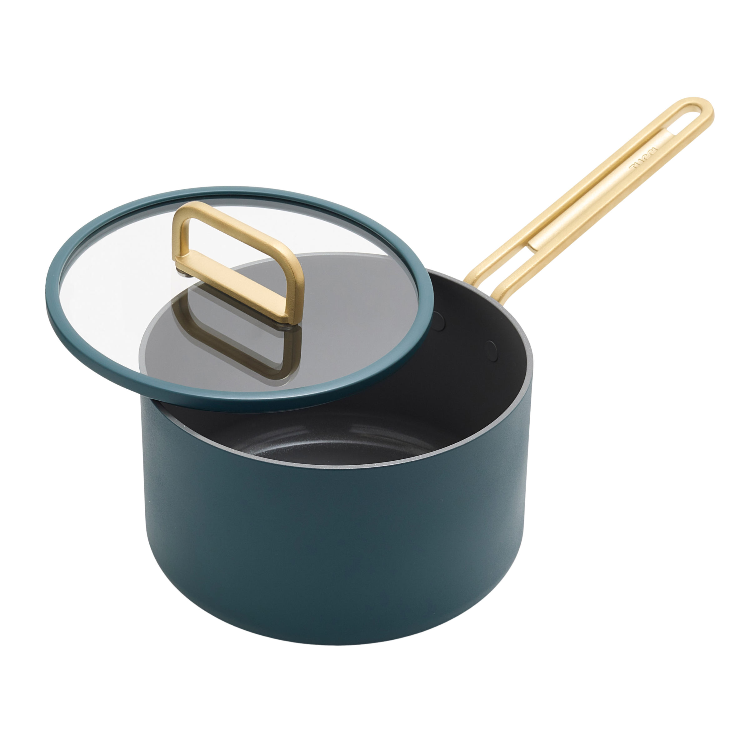 GreenPan™ Stanley Tucci™ Casserole antiadhésive en céramique 20 cm/3,78 L avec couvercle, bleu sarcelle vénitien
