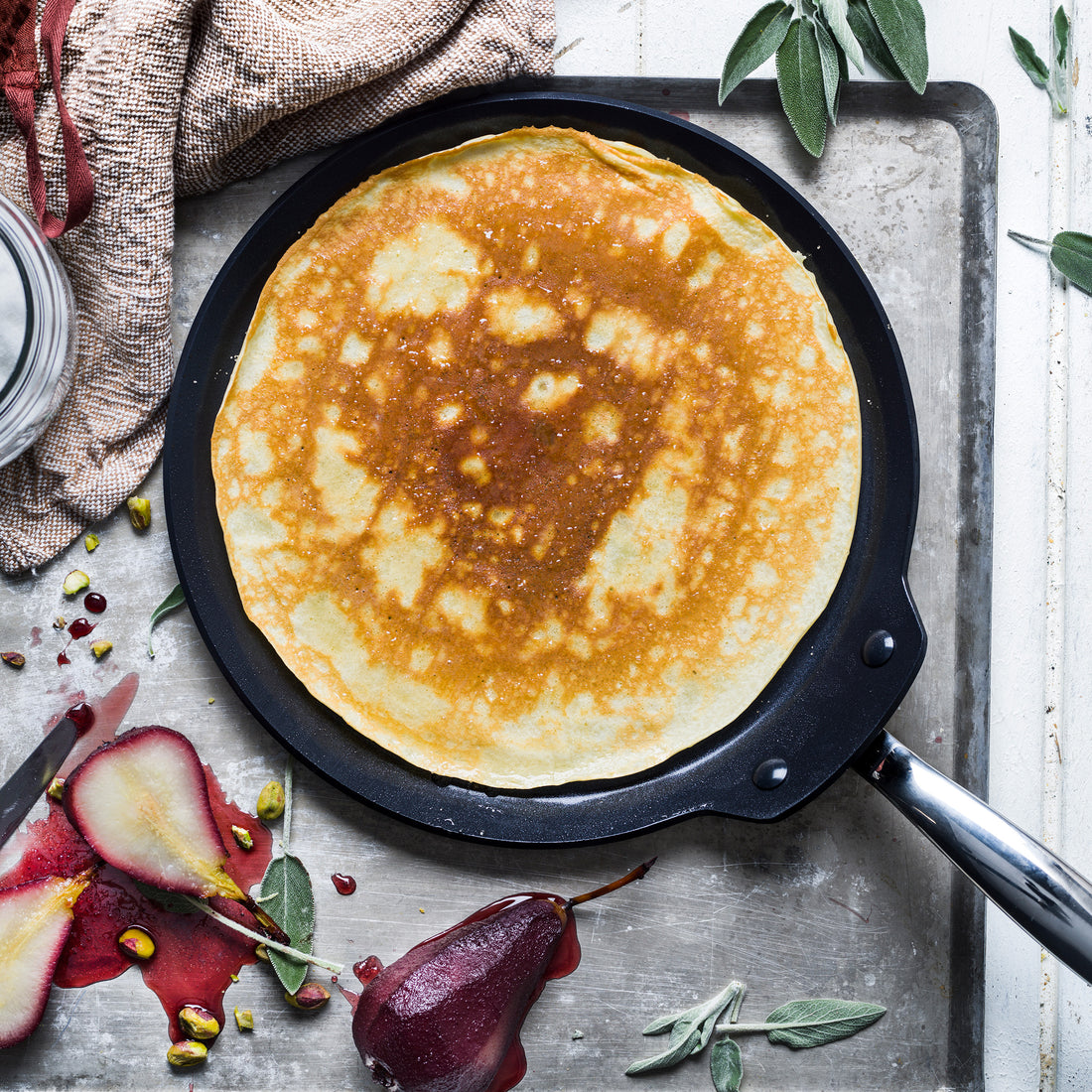 Greenpan Barcelona Pannenkoekenpan 24cm 28cm Keramisch inductie pfas-vri vooraanzicht