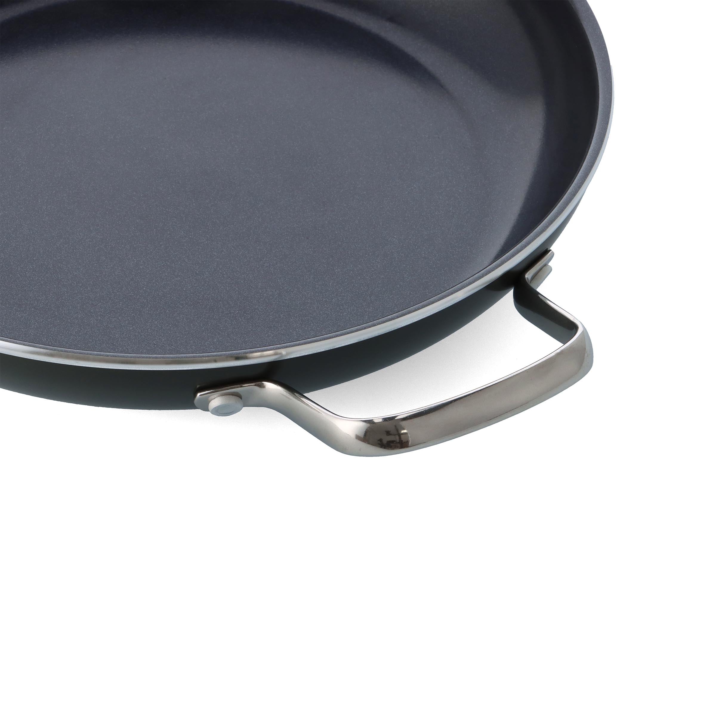 Dagelijkse kost braadpan met 2 zijgrepen 28cm groen handvat