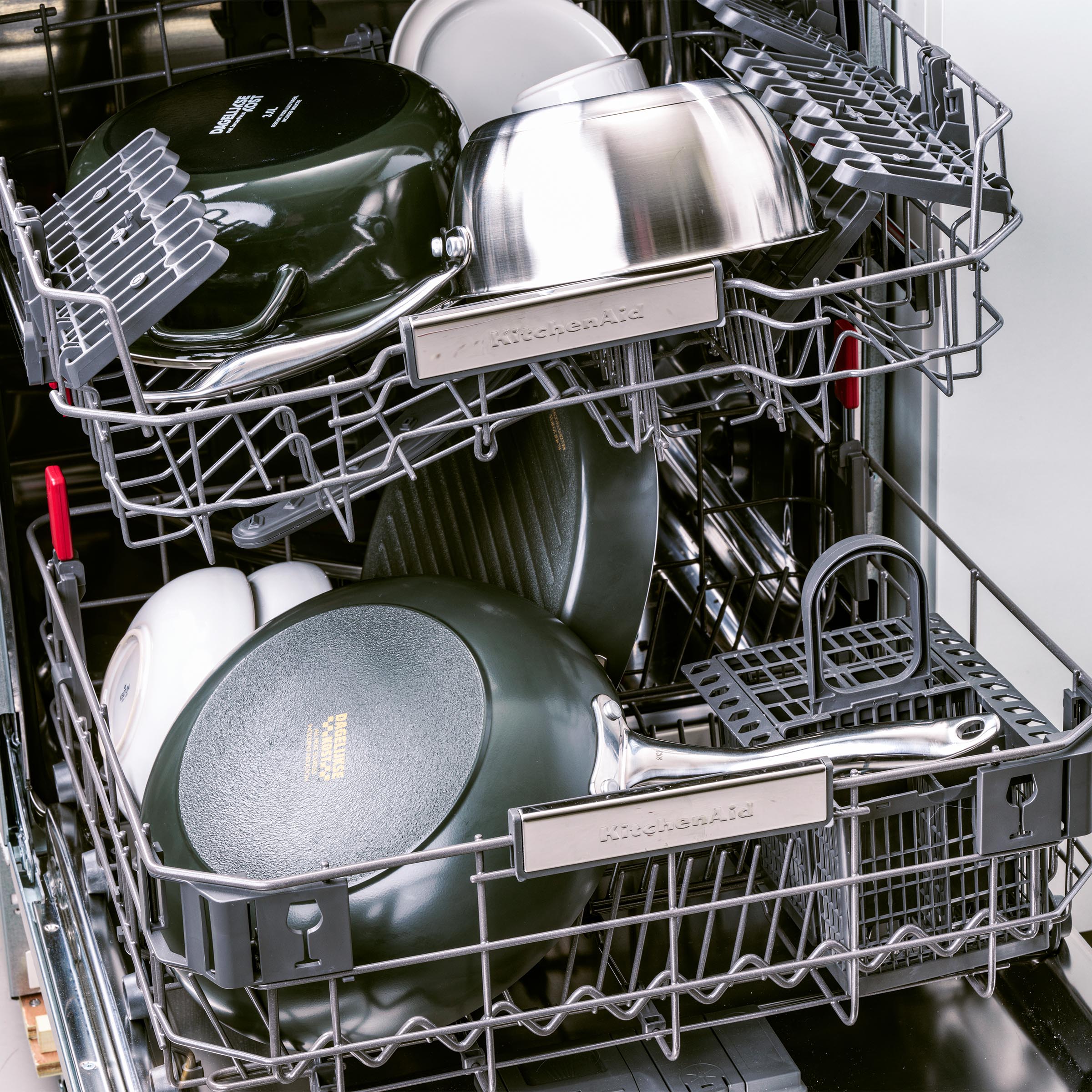 Dagelijkse kost 3-delige pasta set 24cm zilver in vaatwasser 