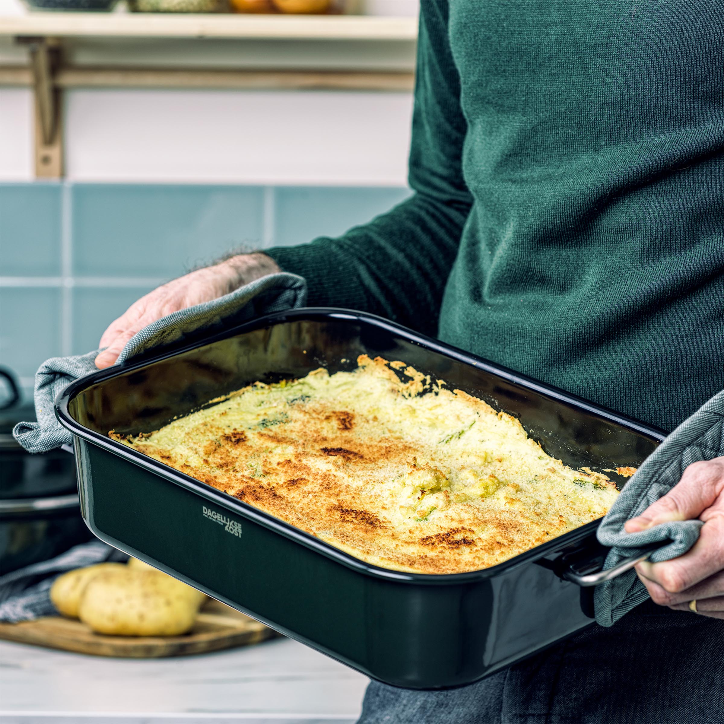 Dagelijkse kost braadslede 37,5cm groen ovenschotel
