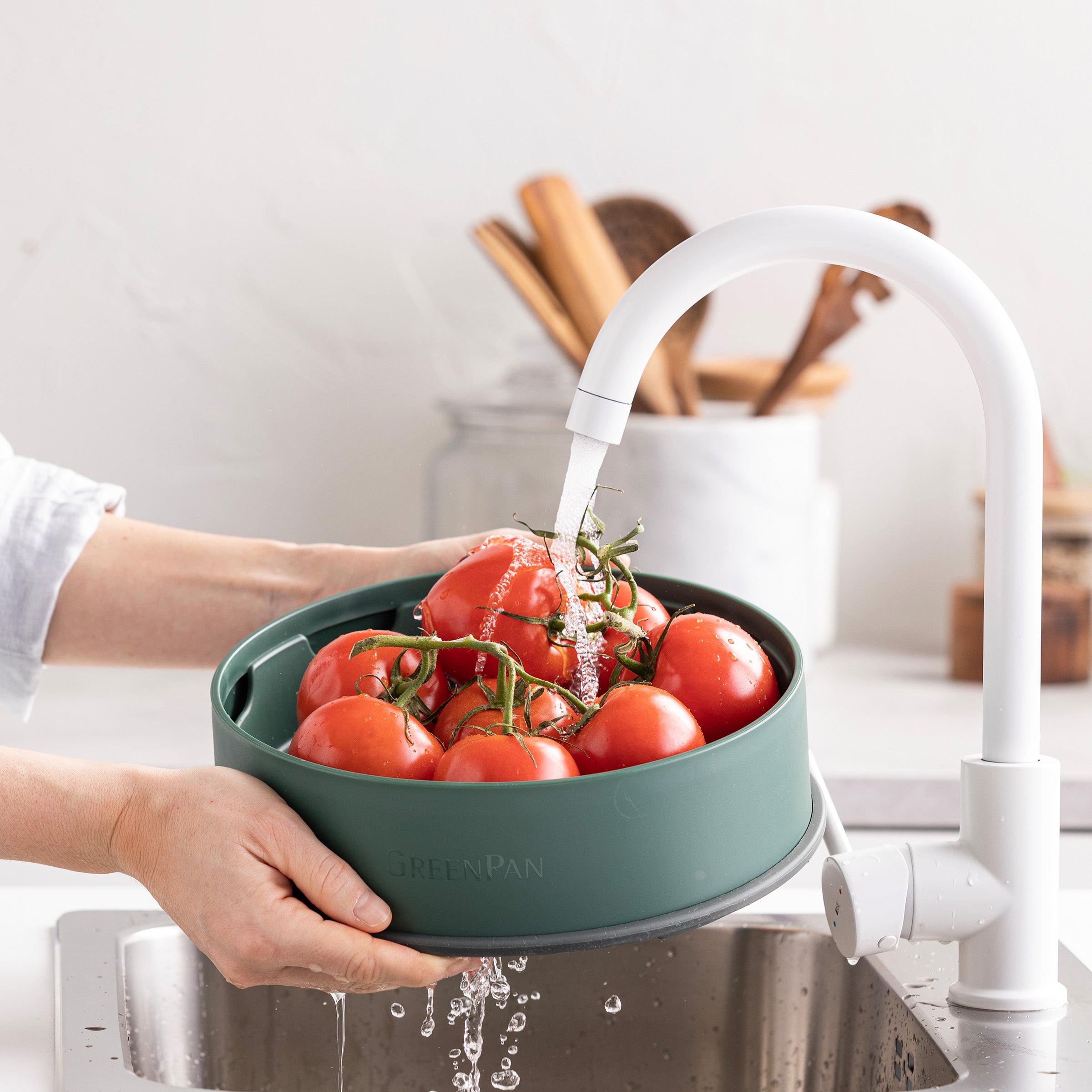 Steamy Groen 24cm tomaten wassen 