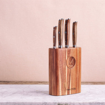 Mauviel Messenblok met 4 messen