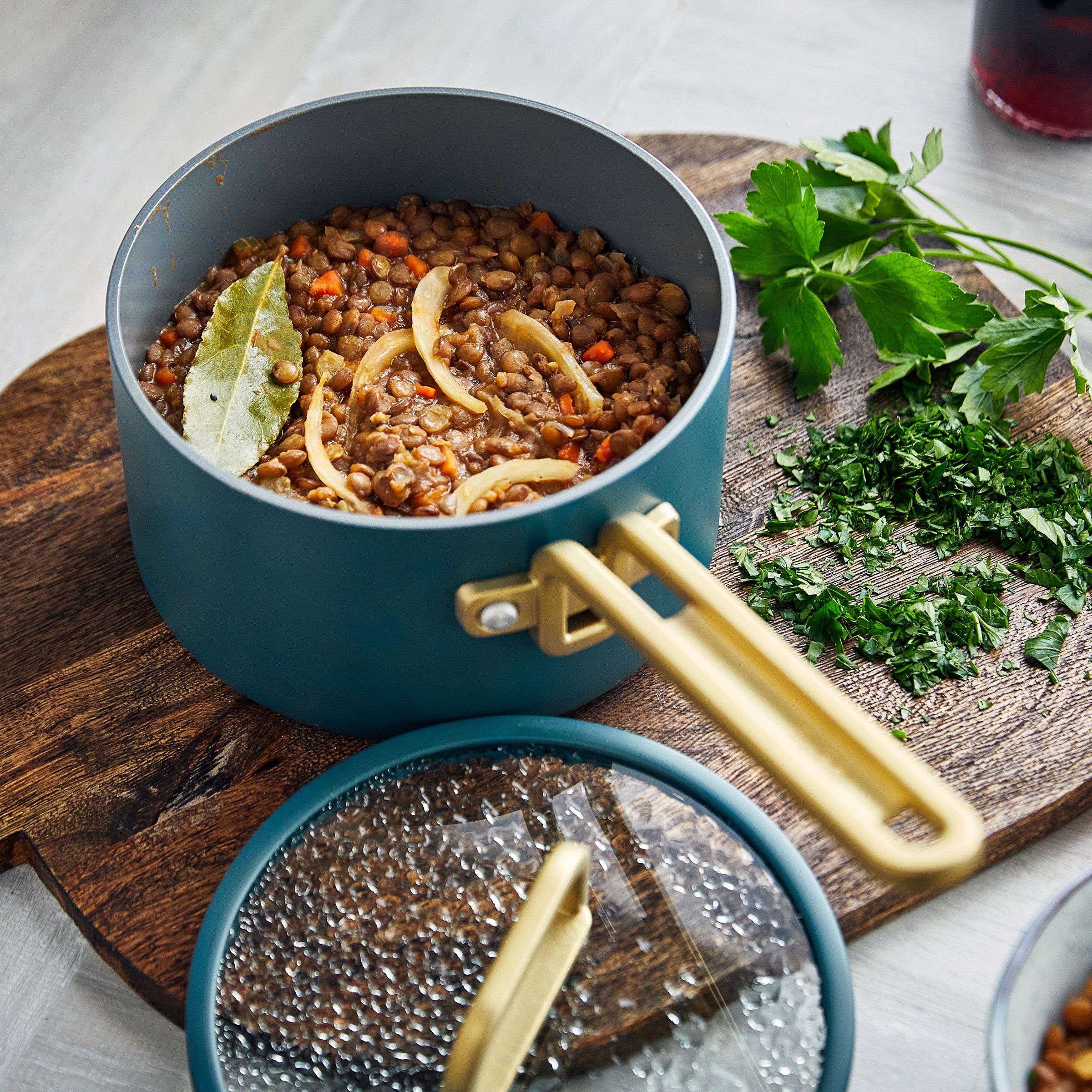 GreenPan™ Stanley Tucci™ Ceramic Nonstick 16cm/1.9L Saucepan with Lid, Venetian Teal