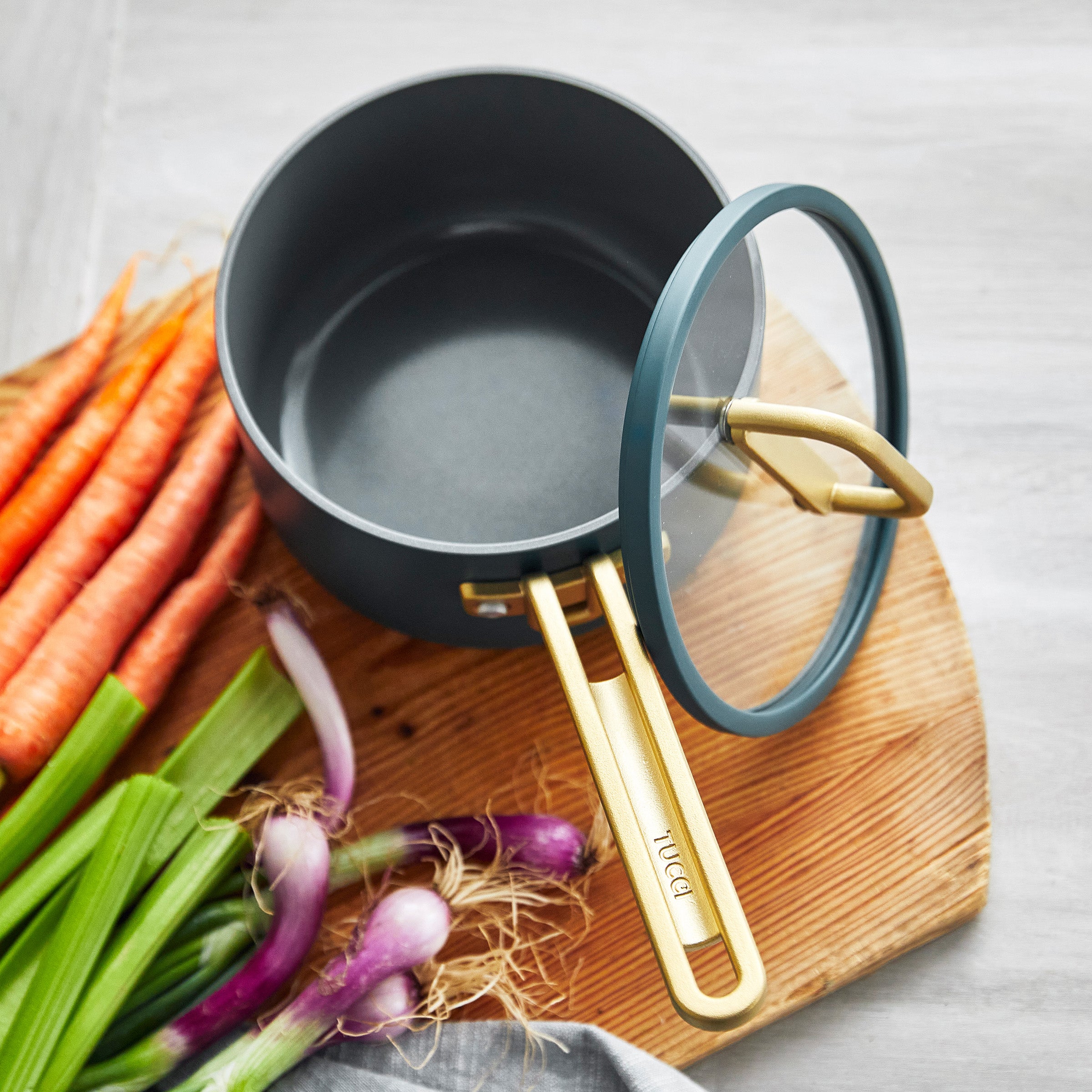 GreenPan™ Stanley Tucci™ Ceramic Nonstick 16cm/1.9L Saucepan with Lid, Venetian Teal