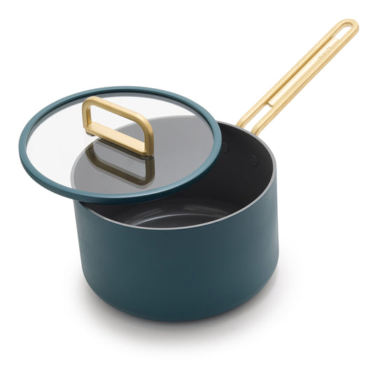 GreenPan™ Stanley Tucci™ Ceramic Nonstick 20cm/3.78L Saucepan with Lid, Venetian Teal