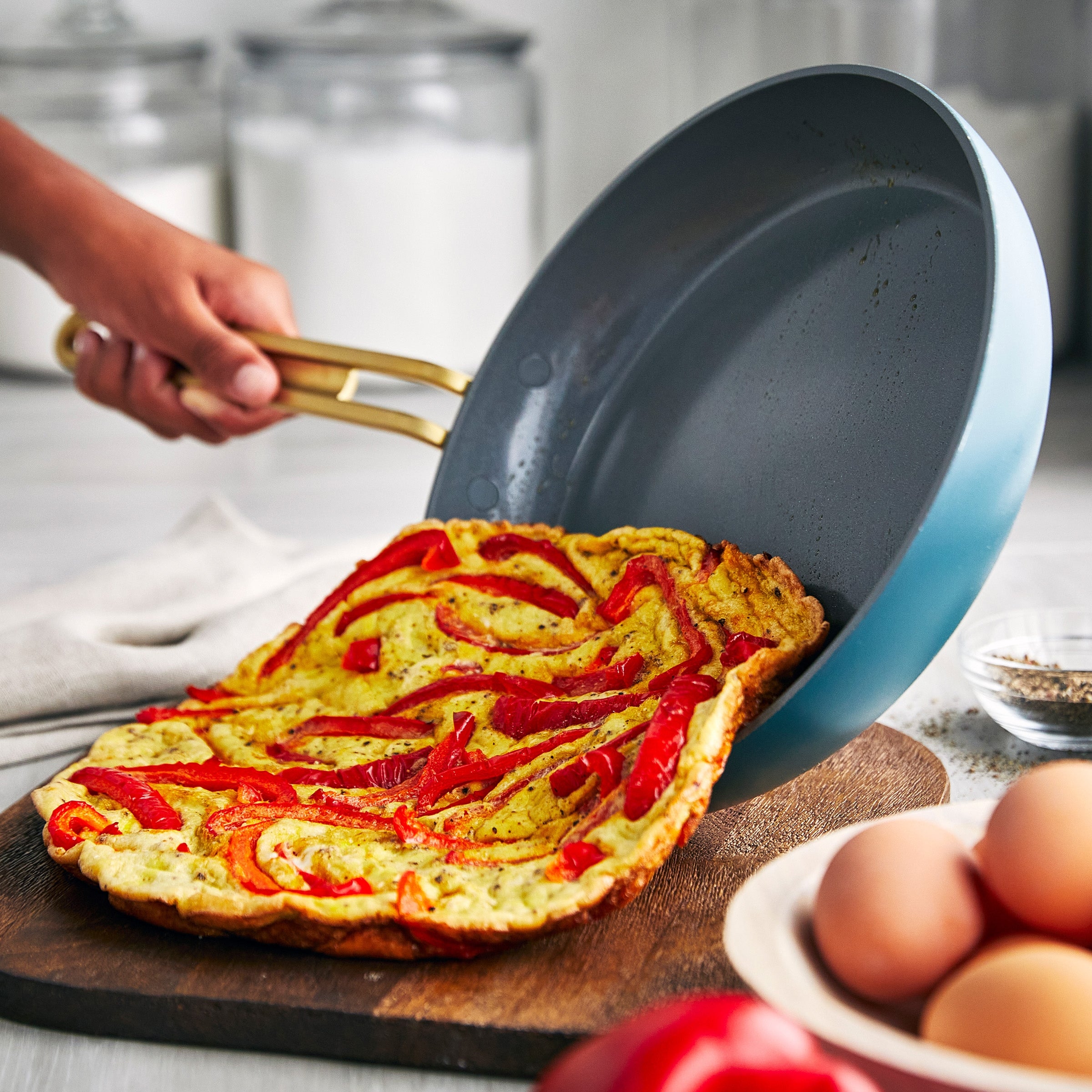 GreenPan™ Stanley Tucci™ Ceramic Nonstick Frypans, Set of 2, Venetian Teal
