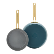 GreenPan™ Stanley Tucci™ Ceramic Nonstick Frypans, Set of 2, Venetian Teal