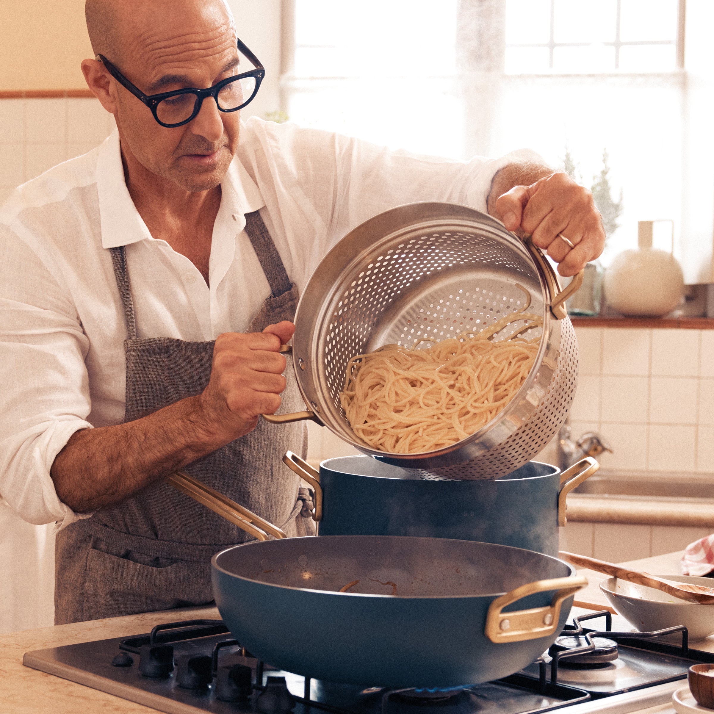 GreenPan™ Stanley Tucci™ Ceramic Nonstick 11-Piece Cookware Set, Venetian Teal