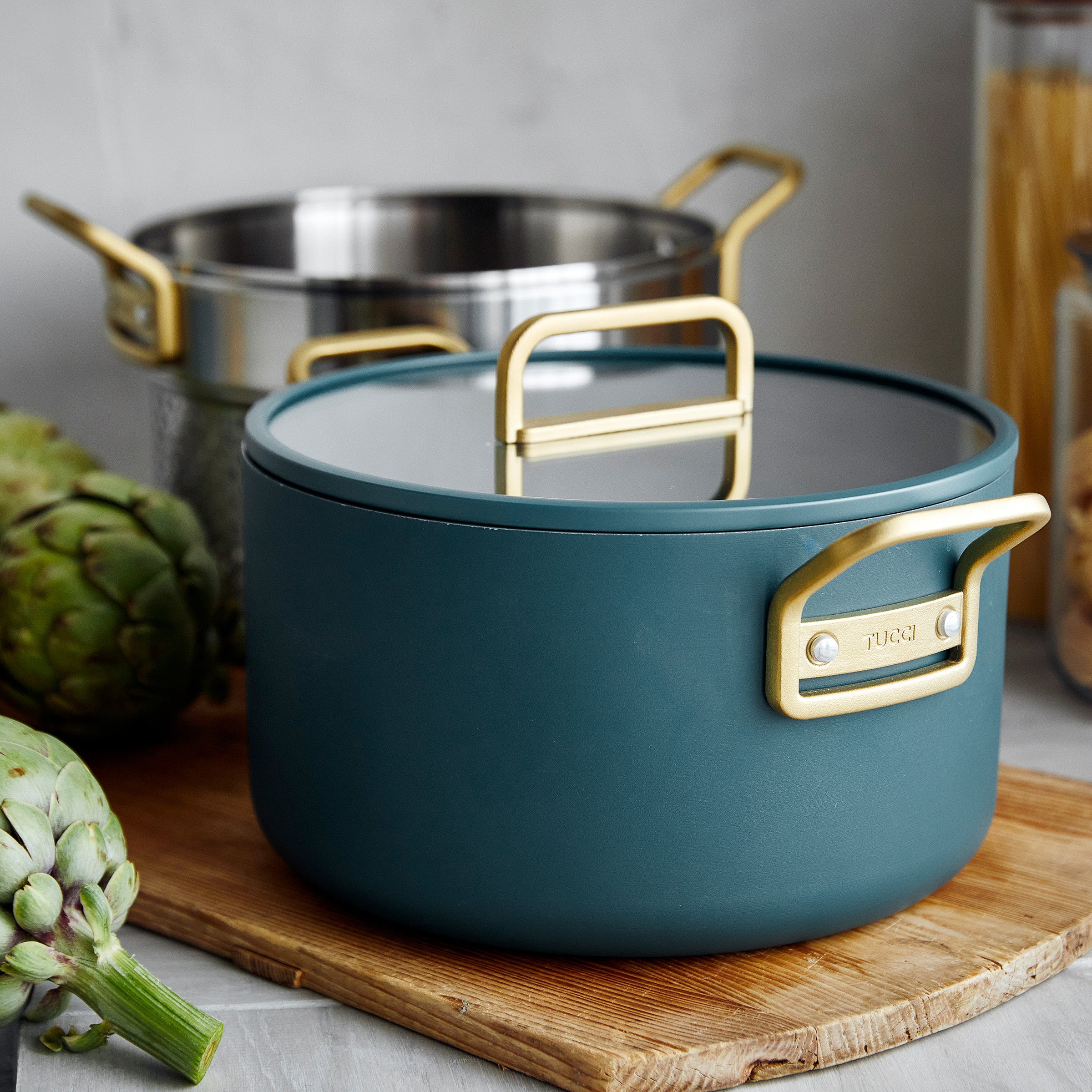 GreenPan™ Stanley Tucci™ Ceramic Nonstick 11-Piece Cookware Set, Venetian Teal