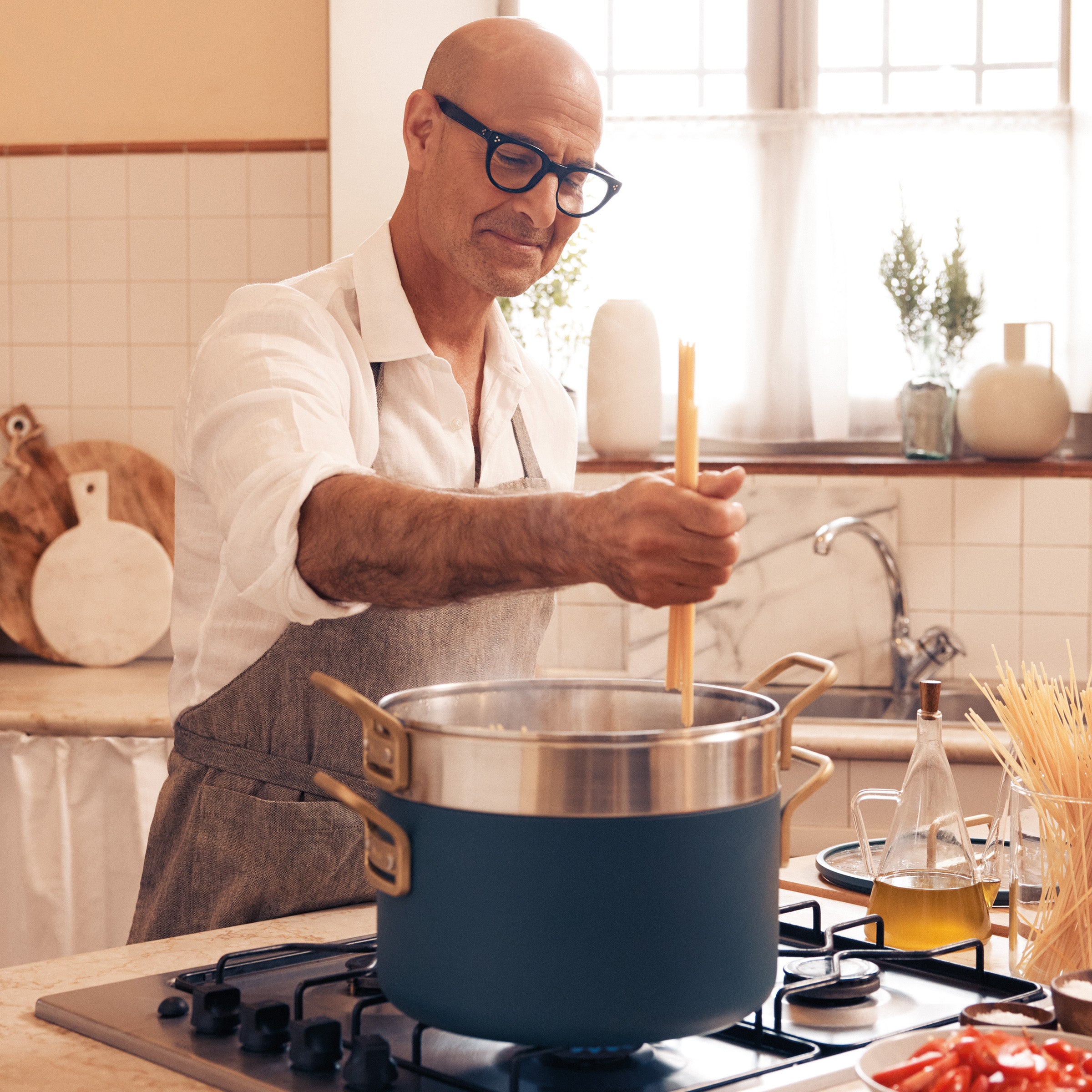 GreenPan™ Stanley Tucci™ Ceramic Nonstick 11-Piece Cookware Set, Venetian Teal