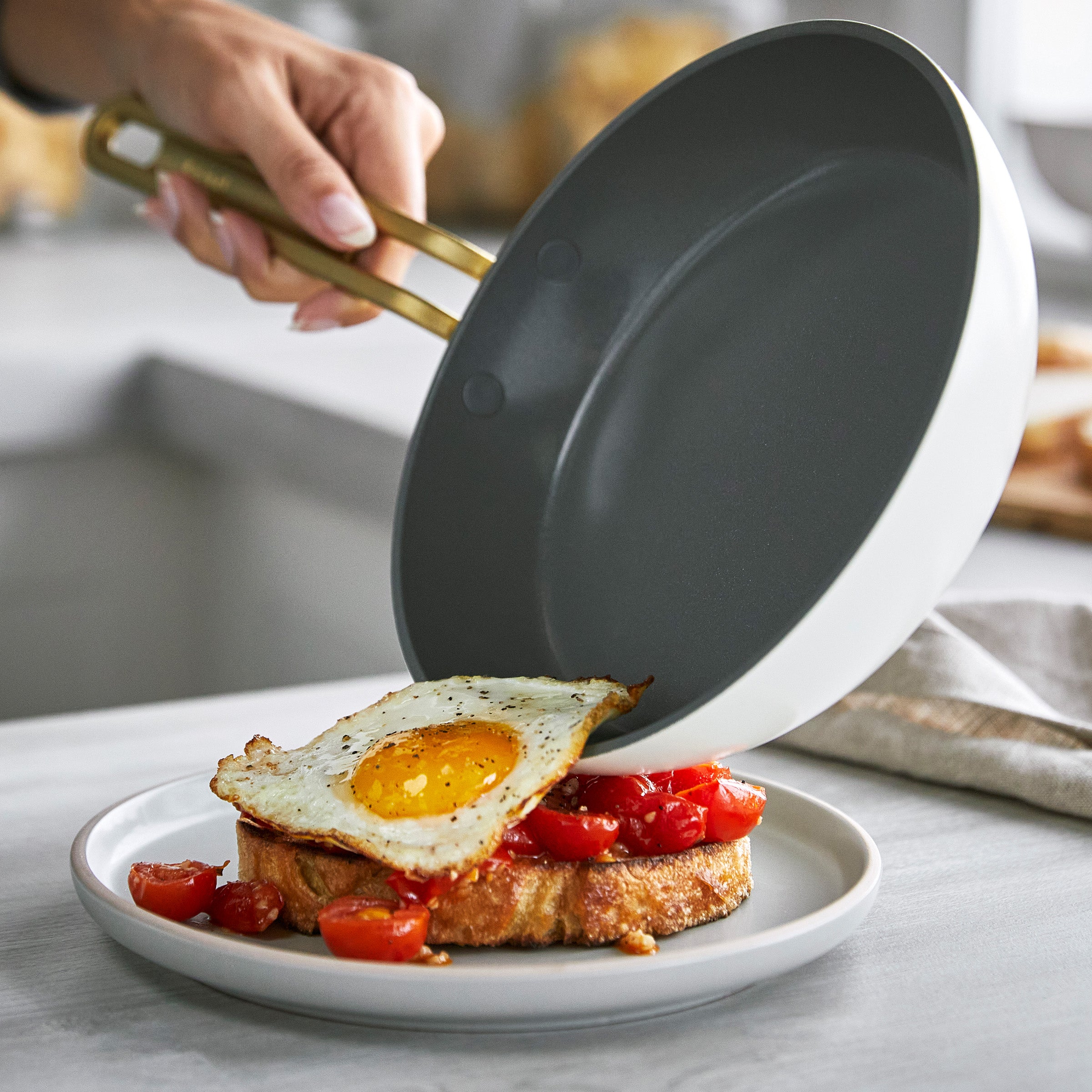 GreenPan™ Stanley Tucci™ Ceramic Nonstick 20cm Frypan, Carrara White