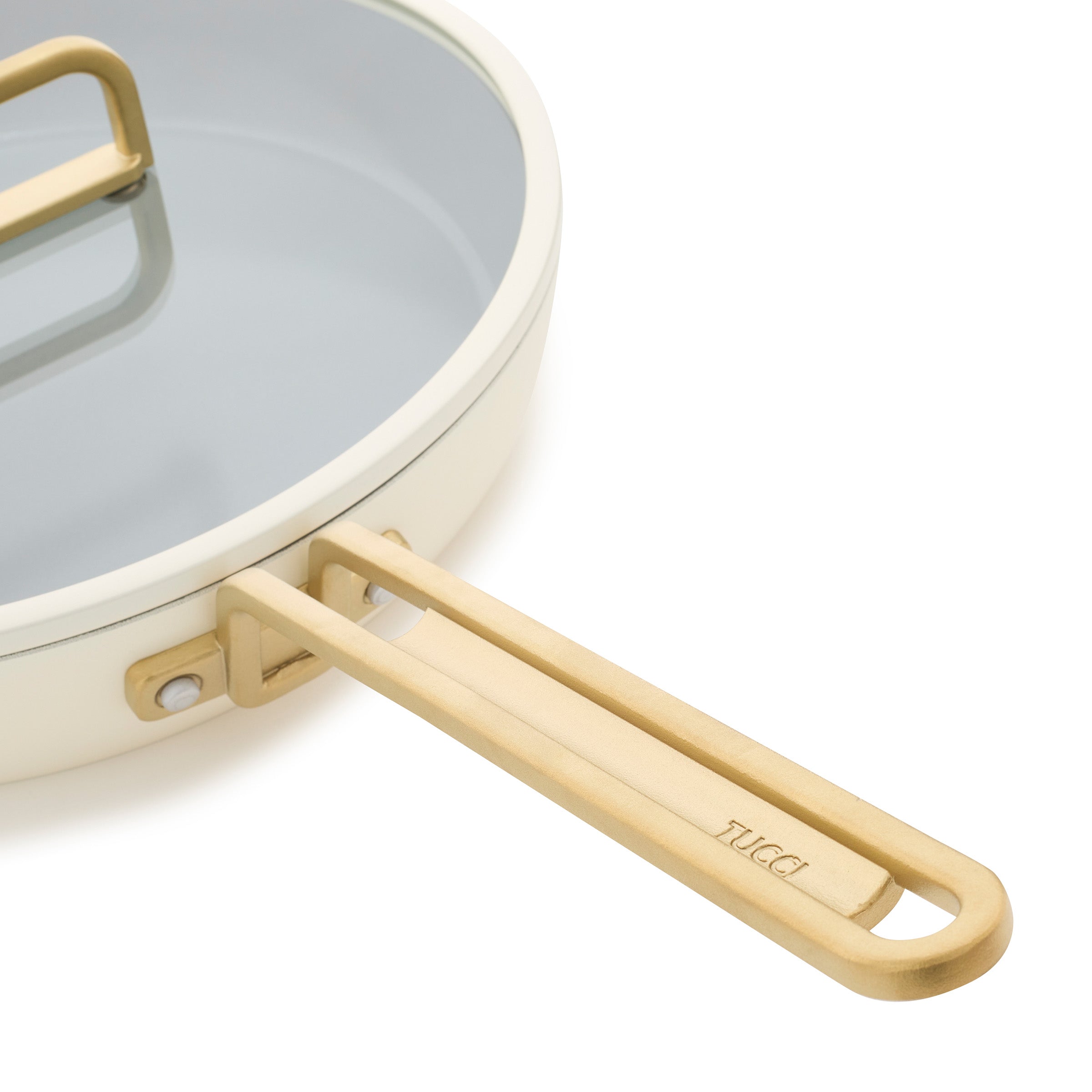 GreenPan™ Stanley Tucci™ Ceramic Nonstick 30cm Frypan with Lid, Carrara White