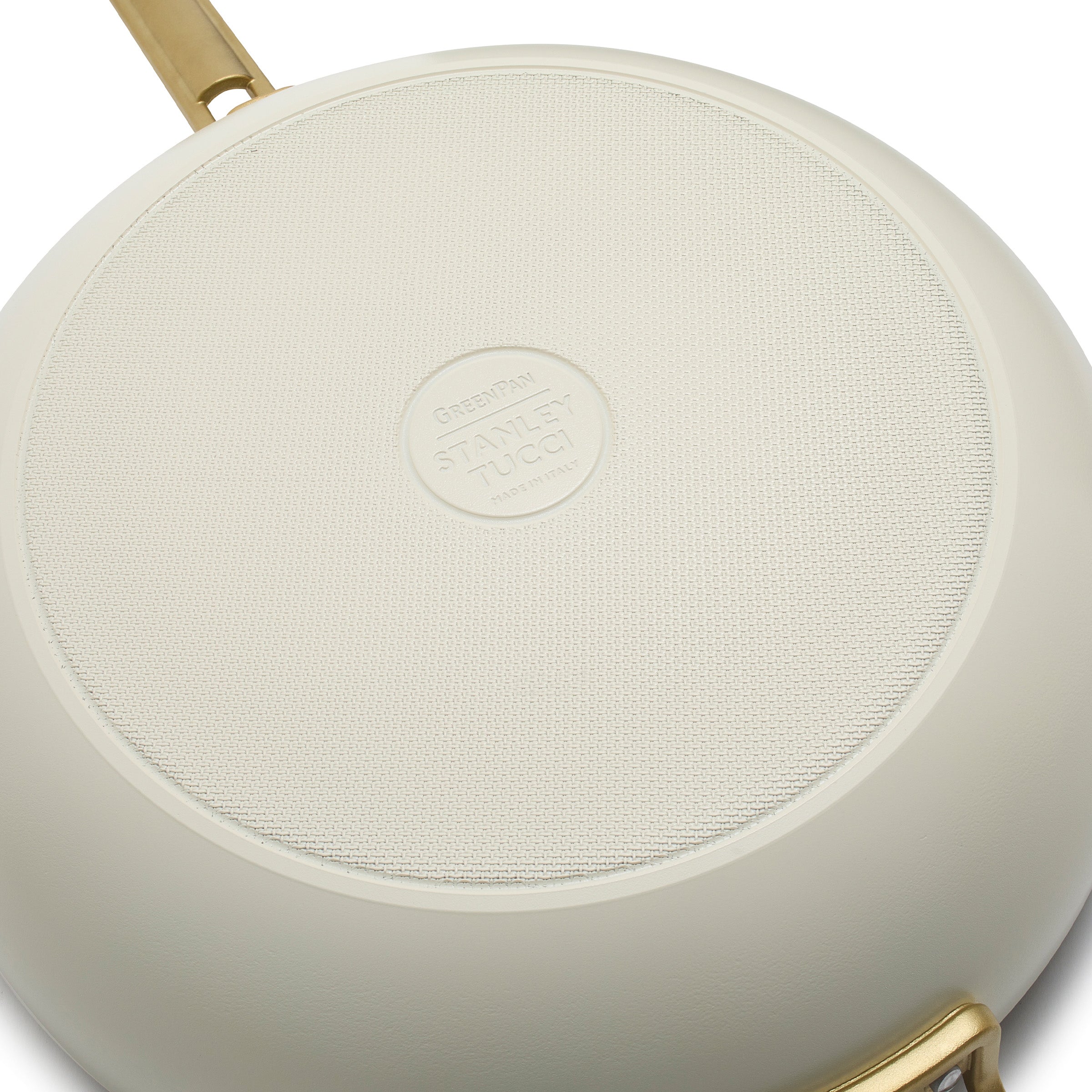 GreenPan™ Stanley Tucci™ Ceramic Nonstick 33cm Stanley Pan with Lid, Carrara White