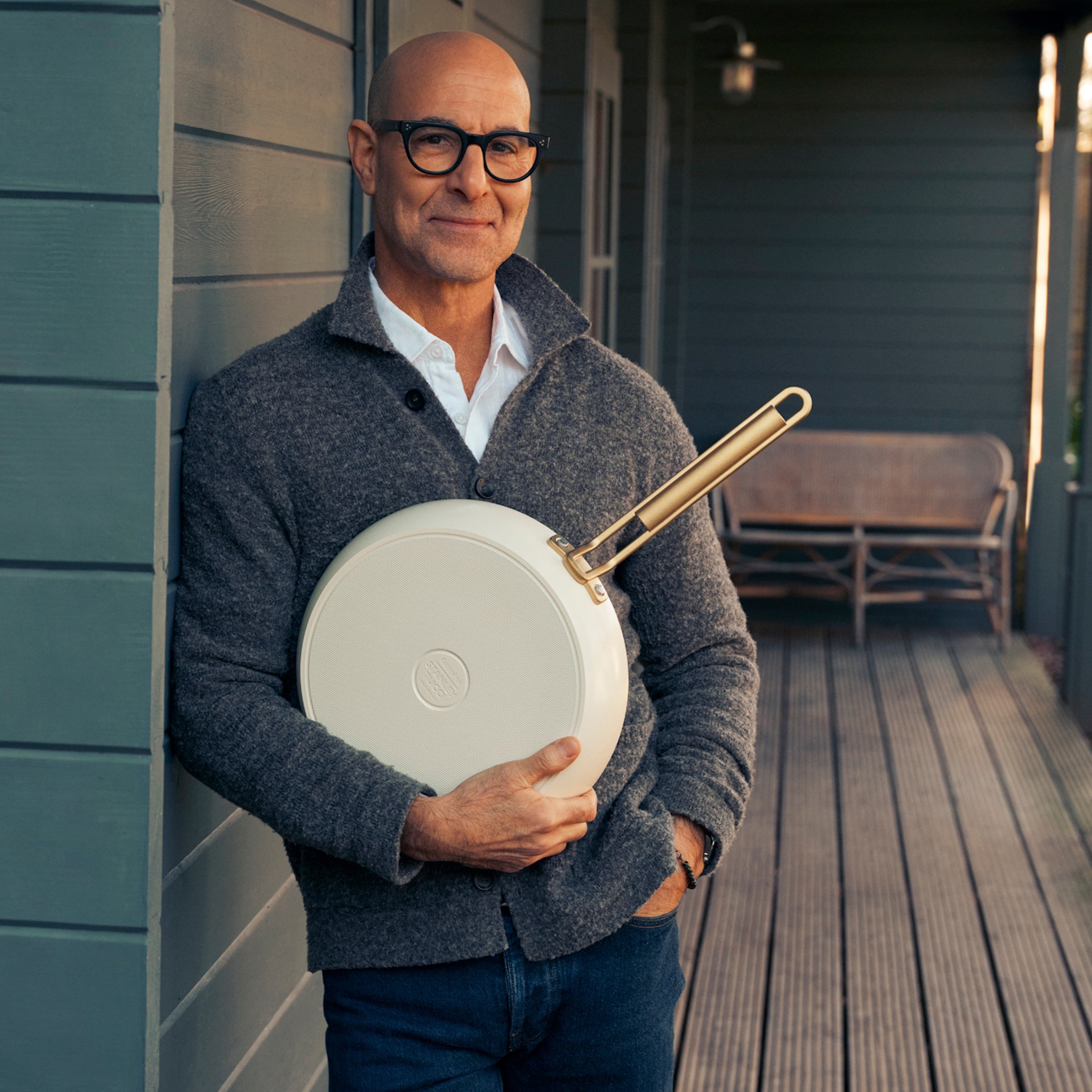 Poêles antiadhésives en céramique GreenPan™ Stanley Tucci™, lot de 2, blanc Carrare