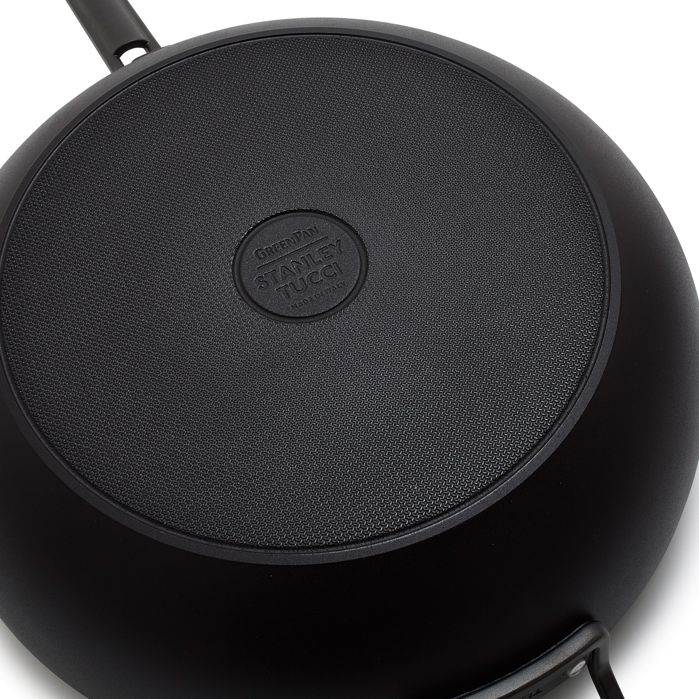 Poêle Stanley GreenPan™ Stanley Tucci™ antiadhésive en céramique 6,5 QT/33 cm avec couvercle, Milano Black