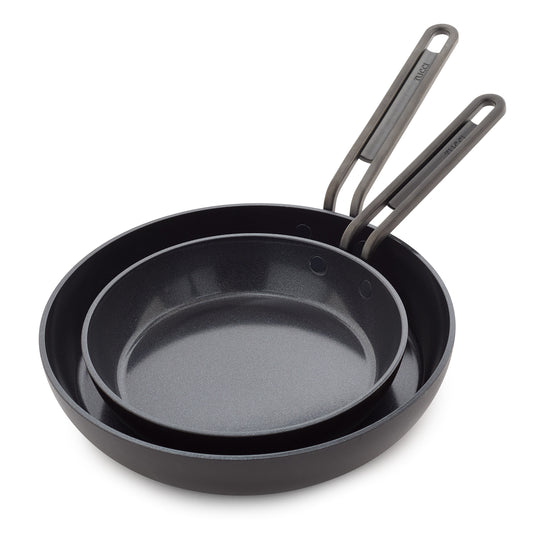 GreenPan™ Stanley Tucci™ Ceramic Nonstick Frypans, Set of 2, Milano Black