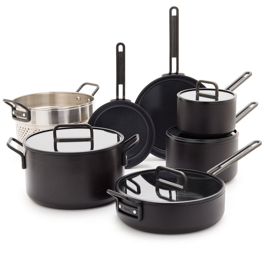 GreenPan™ Stanley Tucci™ Ceramic Nonstick 11-Piece Cookware Set, Milano Black