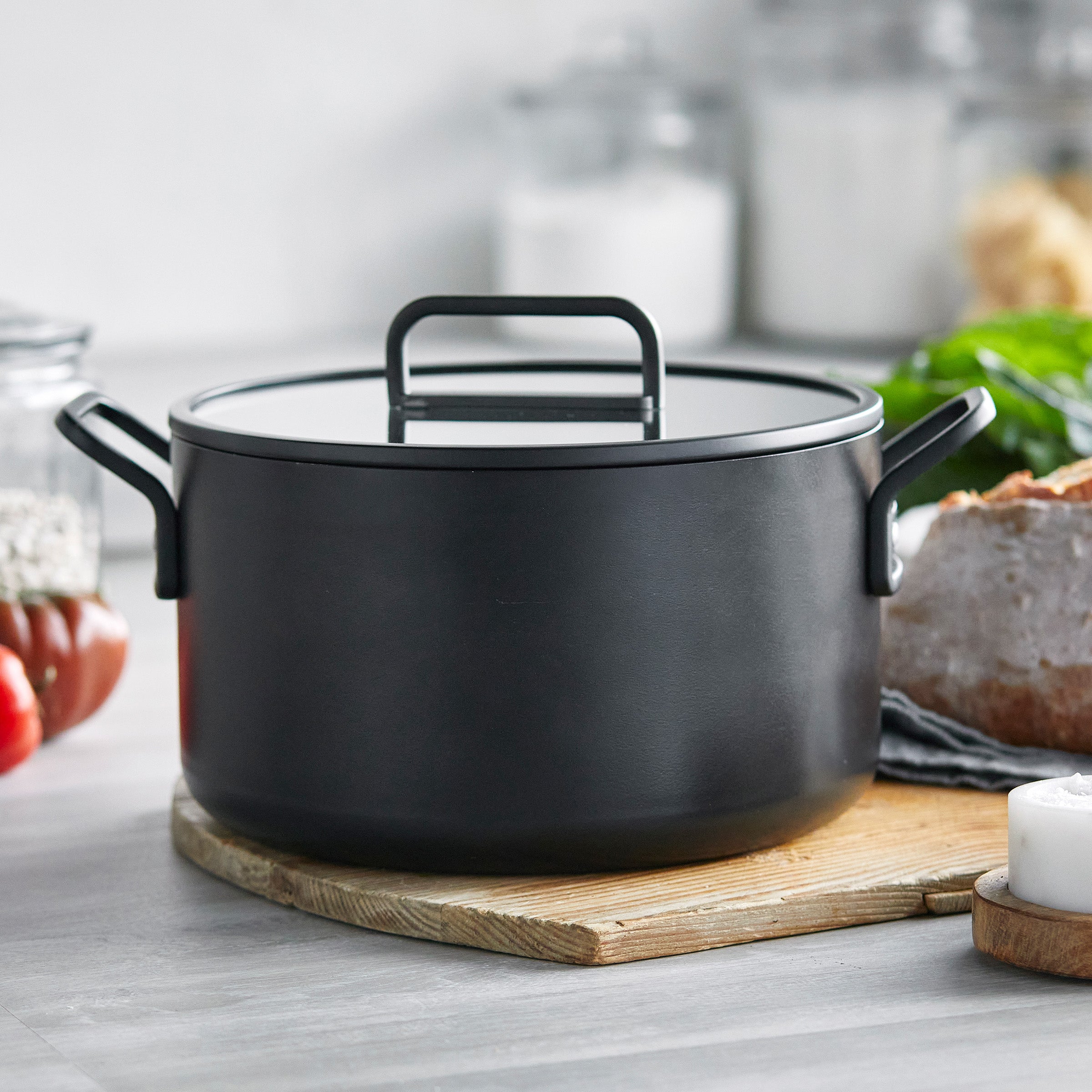 Batterie de cuisine antiadhésive en céramique GreenPan™ Stanley Tucci™, 11 pièces, noir Milano