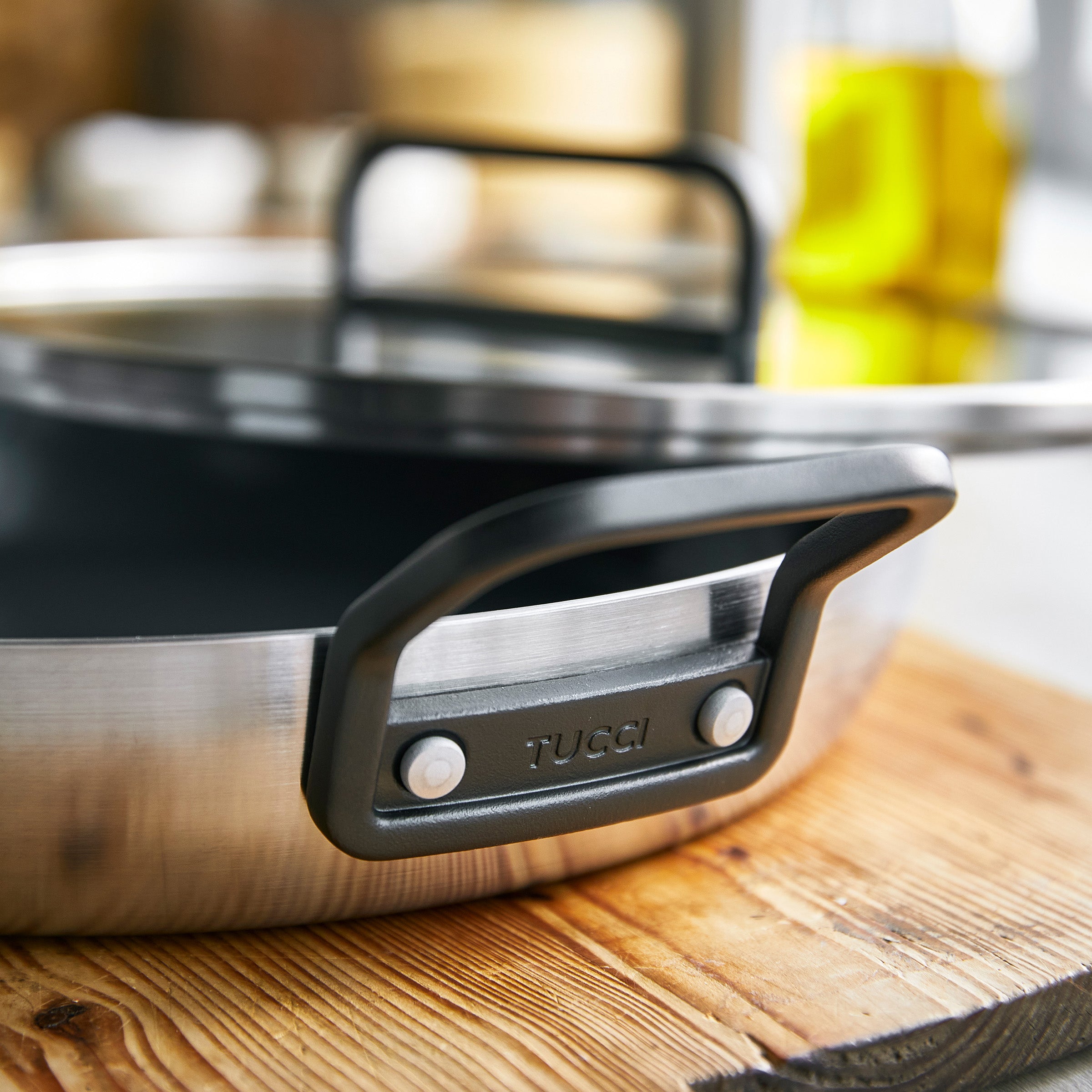 GreenPan™ Stanley Tucci™ Poêle à frire antiadhésive en acier inoxydable et céramique de 30 cm avec couvercle