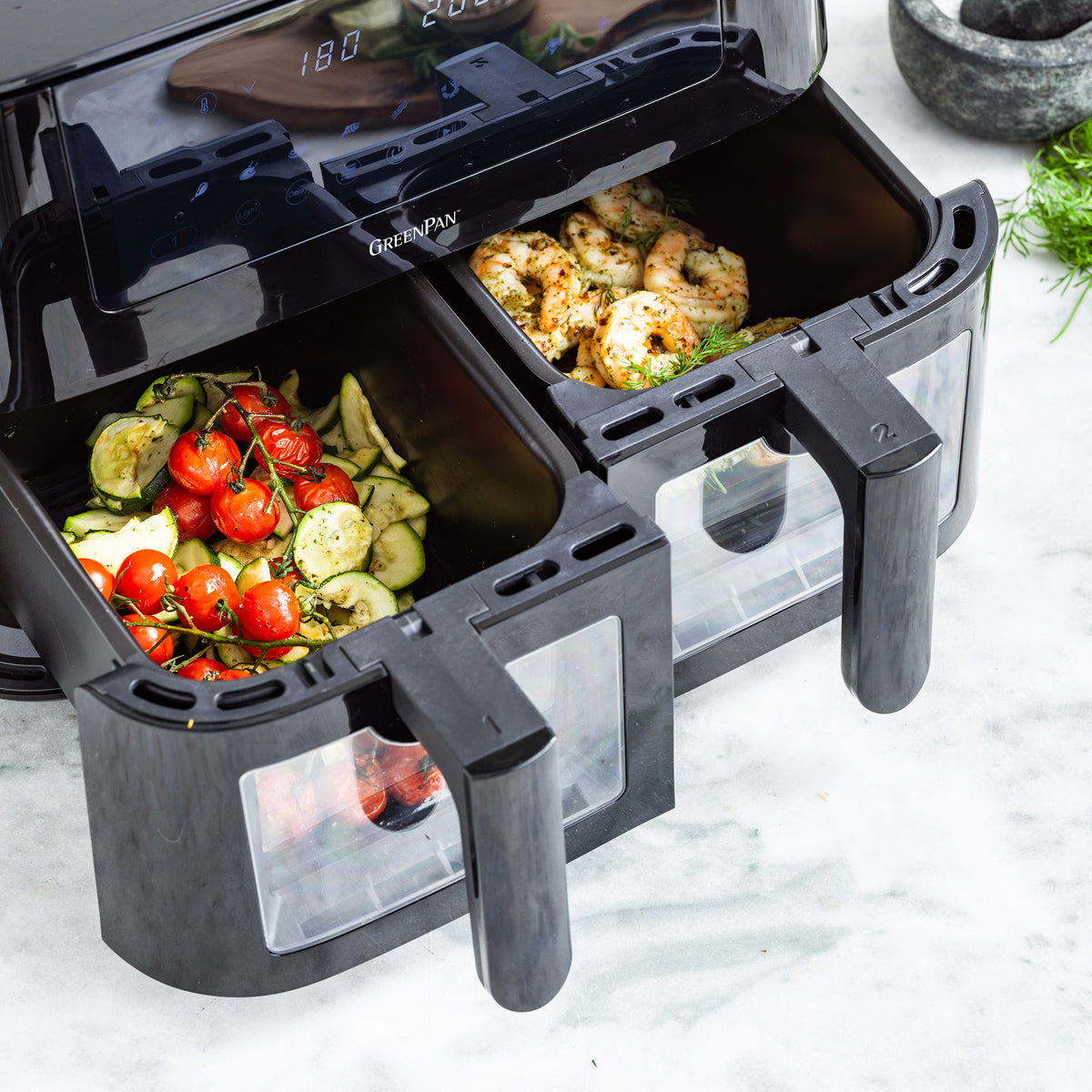 Bistro Dual Zone Airfryer Black + Sandra’s Missie Gezond Gewicht – Airfryereditie