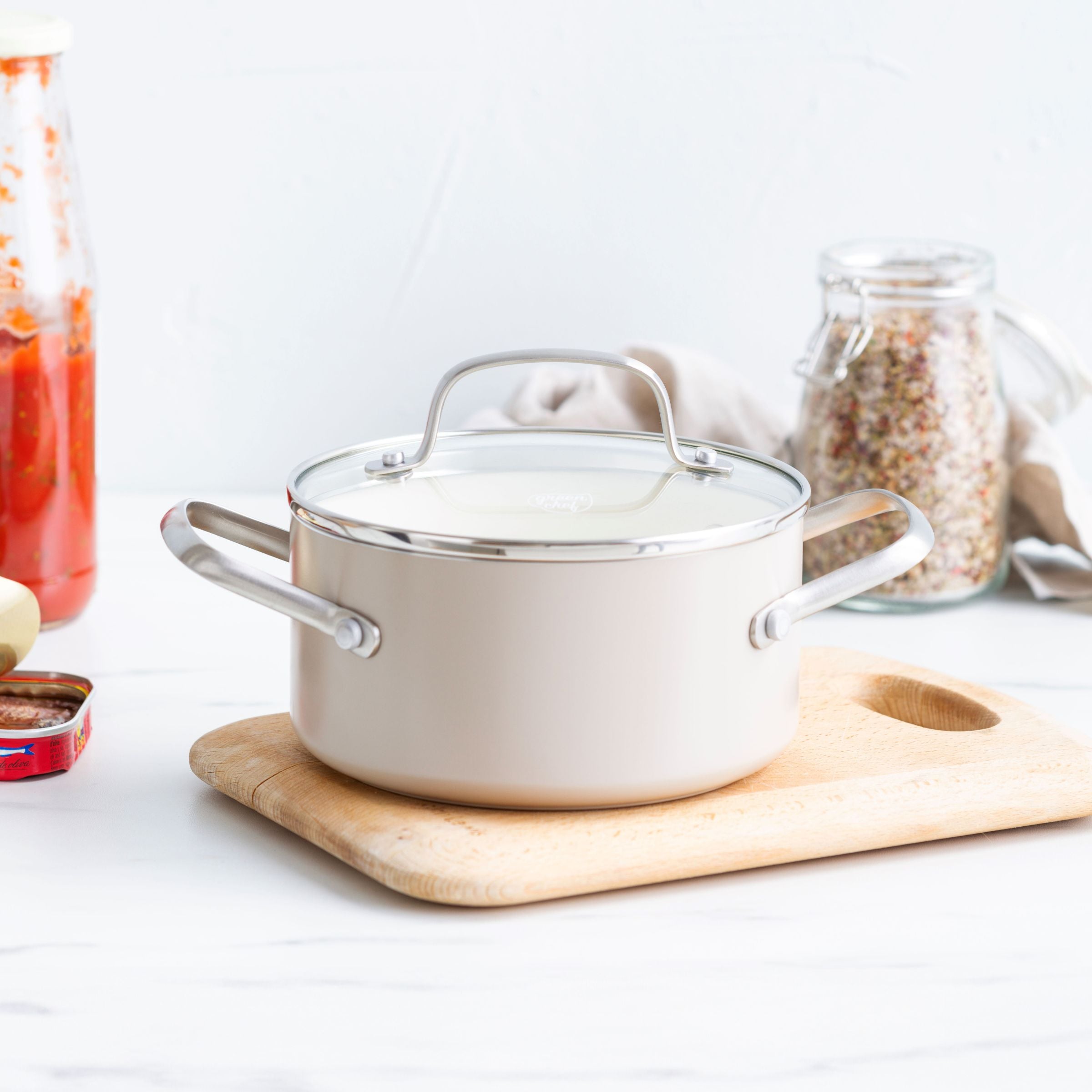 GreenChef Nordics Kookpan met deksel 16 cm