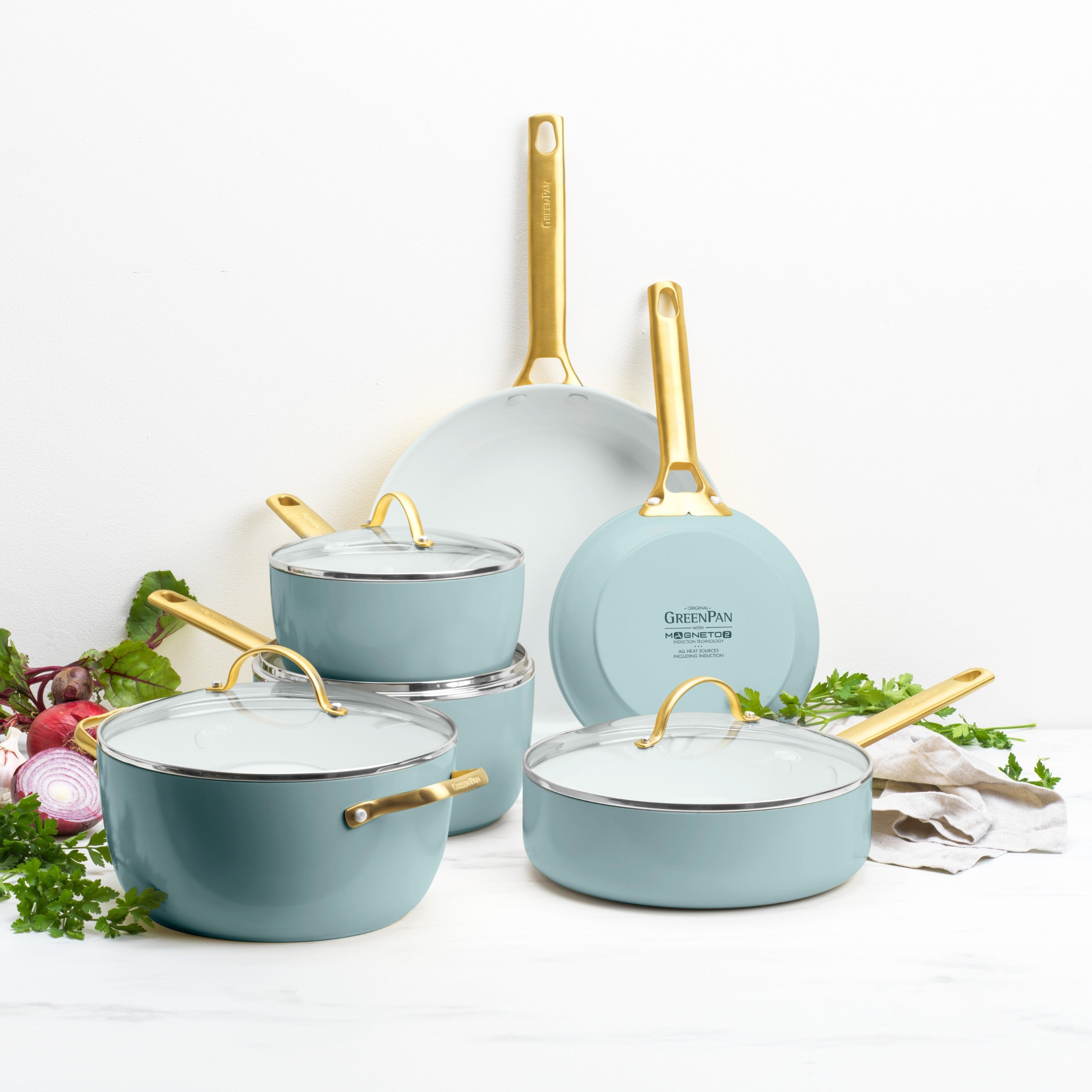 Batterie de cuisine Padova Reserve Smokey Blue 10 pièces